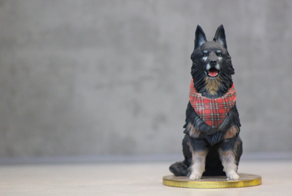Arty Lobster German Shepherd sculpture 3